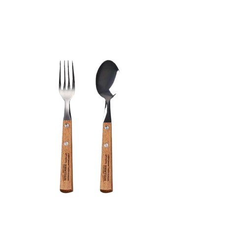 Set Alat Makan Camping WELLHIKE Sendok Garpu Stainless Steel Outdoor Hiking Mendaki