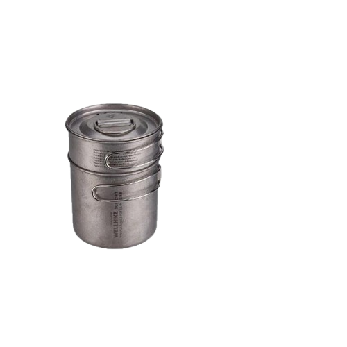 Set Panci Masak Camping WELLHIKE Stainless Steel 304 Cookware Pot Outdoor Hiking Mendaki