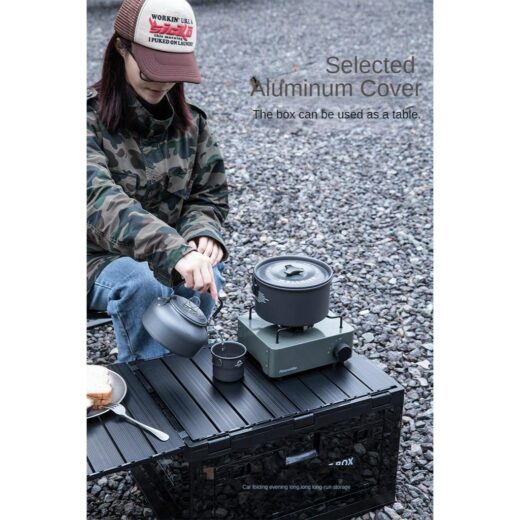 Kotak Penyimpanan Lipat 50L ISE MOUNT Storage Box Outdoor Camping Campervan Box - Image 3
