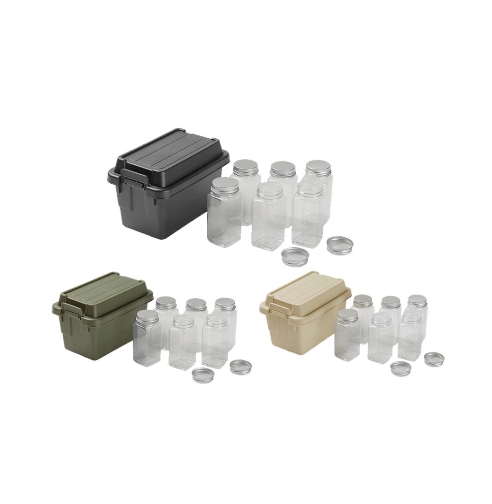 Kotak Penyimpanan Bumbu 1.1 L ISE MOUNT Multifungsi Spice Box Mini Outdoor Hiking Mendaki