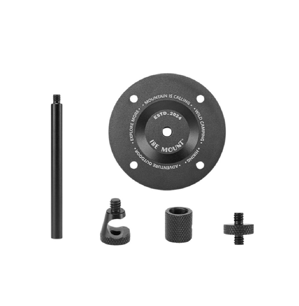 Dudukan Lampu Aluminium Alloy ISE MOUNT Desktop Candle Light Stand Lampu Portable Camping Outdoor