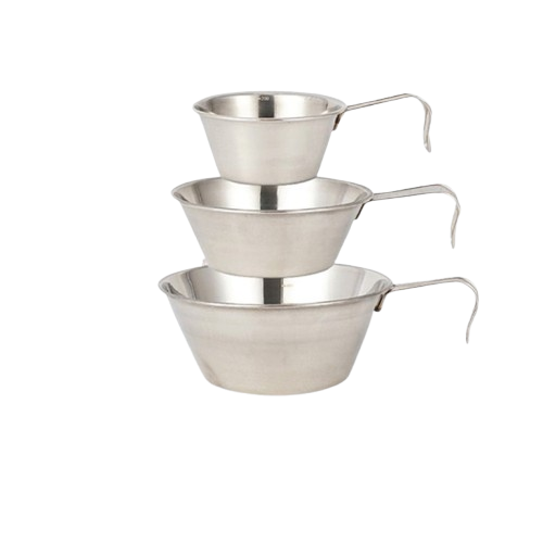 Mangkuk Gantung Stainless Steel 3PCS Nesting Outdoor Alat Makan Camping Klasik