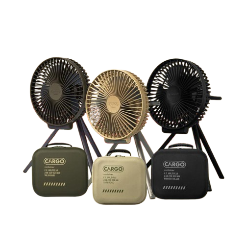 CARGO CONTAINER Multi Fan M Kipas Angin Camping Rechargeable Portable