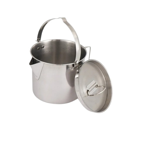 Kettle Multifungsi 1,2L Stainless Steel Nesting Outdoor Camping Hiking Panci Kemah Mendaki