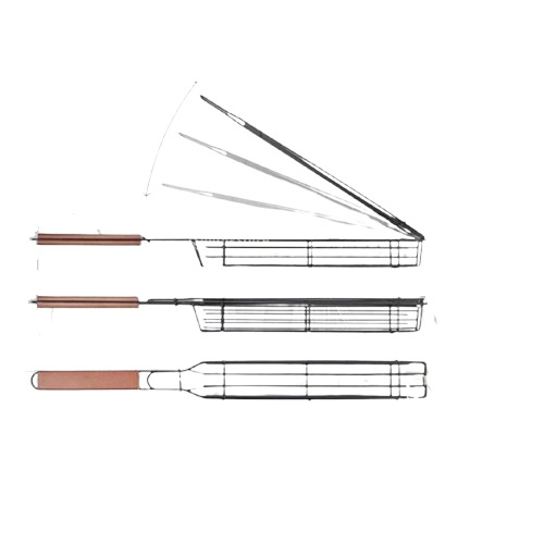 Keranjang Pemanggang BBQ Handle Grill Hot Dog Camping Outdoor Hiking Panggangan Hotdog