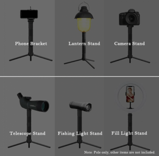 Tripod Aluminium Alloy Multifungsi Light Stand Camera Camping Outdoor Tripod Lampu Kamera HP - Image 5
