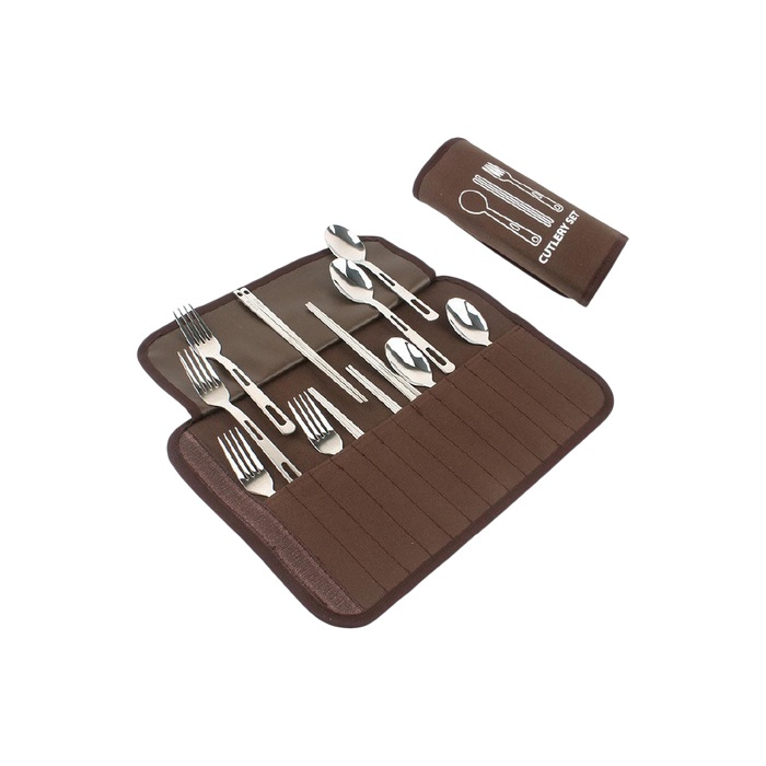 Set Alat Makan Camping Peralatan Makan CLS Nesting Outdoor Hiking Mendaki Cooking