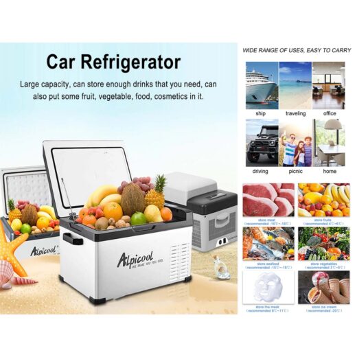 Kulkas Portable Alpicool C25 25L Freezer Mobil Campervan Motorhome Kulkas Vaksin Kulkas Mobil Ice Tiger Car Refrigerator Compressor Refrigeneration Car Home Dual Use - Image 3