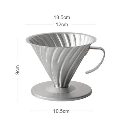 V60 Dripper Stainless Steel 304 Filter Cup Coffe Camping Hiking - Image 2
