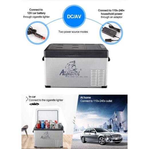 Kulkas Portable Alpicool C50 50L Freezer Mobil Campervan Motorhome Kulkas Vaksin Ice Tiger Car Refrigerator Compressor Refrigeneration Car Home Dual Use - Image 2