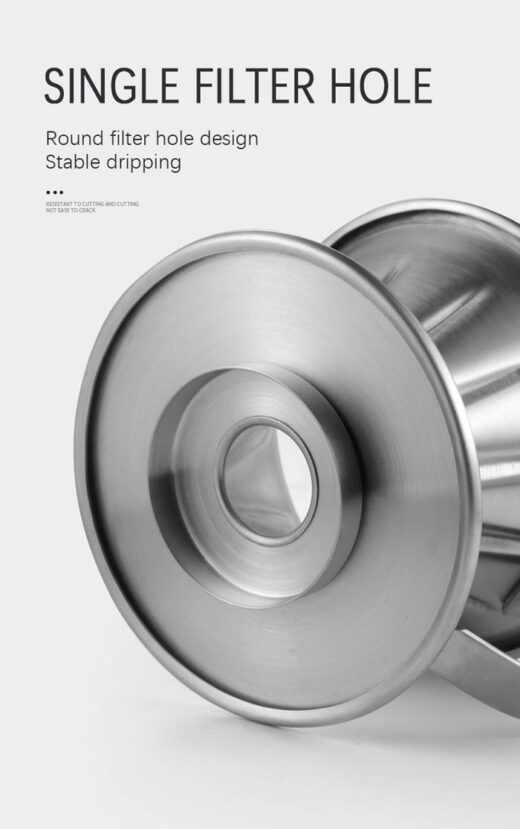 V60 Dripper Stainless Steel 304 Filter Cup Coffe Camping Hiking - Image 3
