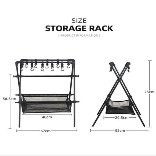Rak Gantung Pengering Portable Camping Outdoor Drying Storage Rack - Image 2