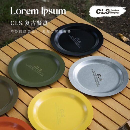 Piring Makan Camping 304 Stainless Steel CLS Dinner Plate Nesting Outdoor Mendaki - Image 4