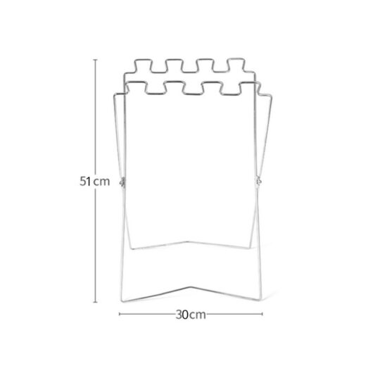 Rak Sampah Lipat Portable ISE MOUNT Folding Garbage Rack Barbecue Trash Rack - Image 4