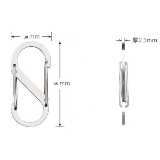 Gantungan Kunci CAMPLEADER Carabiner S Outdoor Campervan Keychain Hiking Camping Accessories Mendaki - Image 2