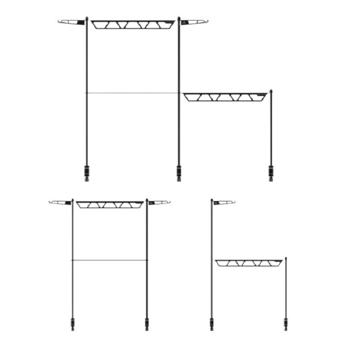 Rak Gantung Multifungsi Tableware Rack Rak Meja Camping Outdoor Tiang Gantungan Meja Kemah