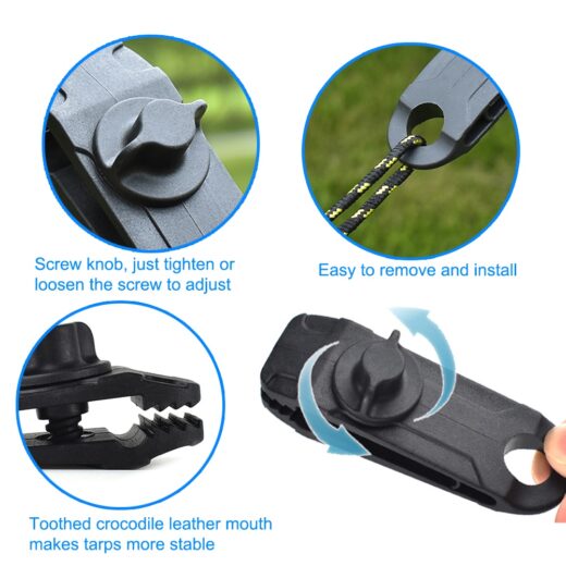 Penjepit Tenda ISE MOUNT Tent Clip Tent Snaps Tarps for Outdoors Camping Campervan - Image 4