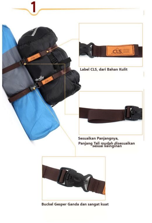 Tali Pengikat Barang CAMPLEADER Packing Seat Belt Strap Campervan Koper - Image 4