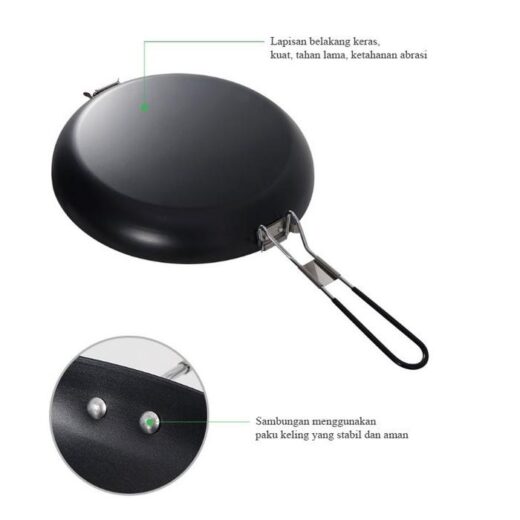 Wajan Frying Pan BBQ Cast Iron Alat Masak Camping Outdoor Hiking - Image 4