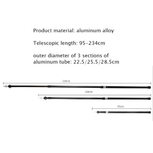 Outdoor Canopy Pole ISE MOUNT Tent Aluminum Alloy Camping 3 Sections Flysheet Adjustable - Image 7