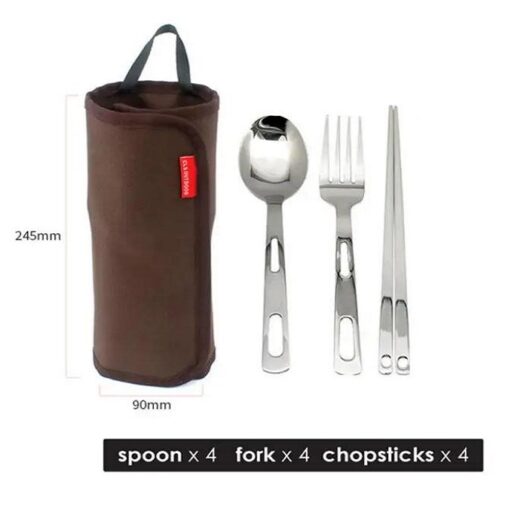 Set Alat Makan Camping Peralatan Makan CLS Nesting Outdoor Hiking Mendaki Cooking - Image 2