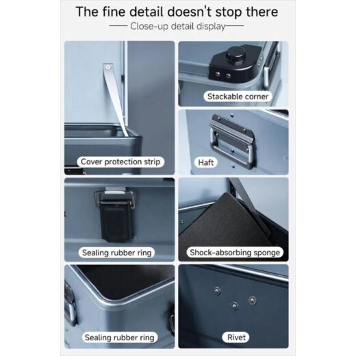 Kotak Penyimpanan Aluminium ROCKBROOK STARVEIN Waterproof - Image 9