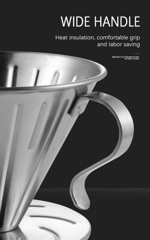 V60 Dripper Stainless Steel 304 Filter Cup Coffe Camping Hiking - Image 4