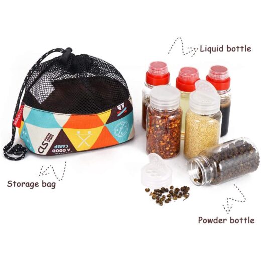 Kotak Penyimpanan Bumbu Spice Box Outdoor Camping Picnic Equipment Botol Bumbu Alat Masak Kemah Hiking Mendaki - Image 2