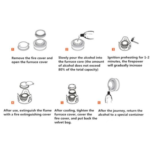 Kompor Mini Portable Camping ISE MOUNT Kompor Alcohol Stove Hiking Outdoor - Image 4