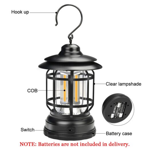 Lampu Tenda Camping Outdoor Tent Lamp Hiking Hanging Lantern Lampu USB Kemah - Image 2