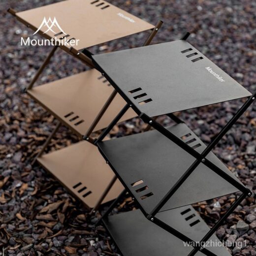 Rak Susun Lipat Aluminium MOUNTAINHIKER Portable Multifungsi Camping Meja Susun Mounthiker Kemah - Image 3