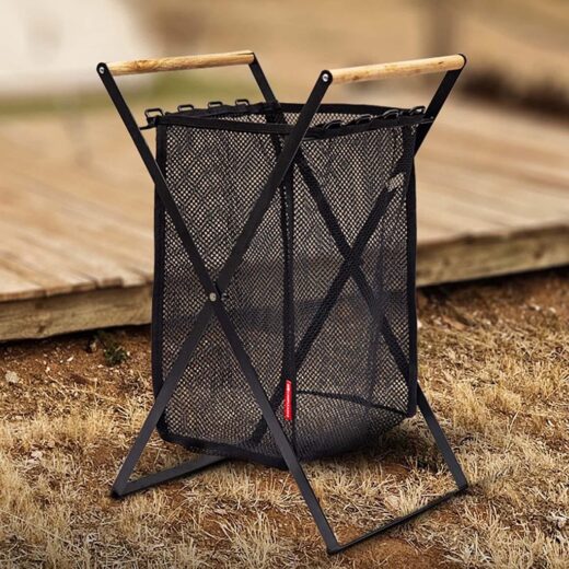 Rak Sampah Lipat Portable ISE MOUNT Folding Garbage Rack Barbecue Trash Rack - Image 6