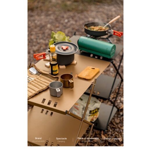 Rak Susun Lipat Aluminium MOUNTAINHIKER Portable Multifungsi Camping Meja Susun Mounthiker Kemah - Image 5