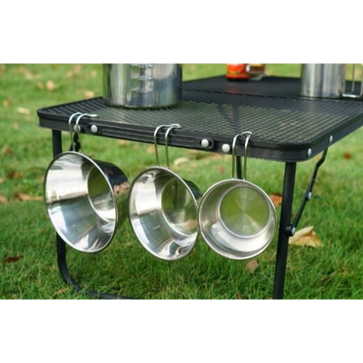 Mangkuk Gantung Stainless Steel 3PCS Nesting Outdoor Alat Makan Camping Klasik - Image 3