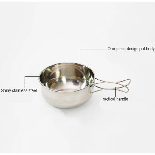 Mangkuk Lipat Stainless Steel 304 Folding Bowl Nesting Alat Masak Camping Outdoor Hiking Mendaki - Image 3