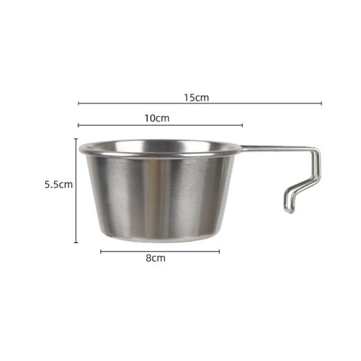 Mangkuk Gantung Stainless Steel 304 Alat Masak Outdoor Portable Nesting Hiking Camping Mendaki - Image 5