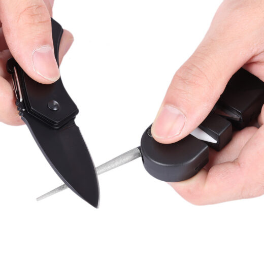 Pengasah Pisau Lipat Saku ISE MOUNT Knife Sharpener Camping Outdoor Hiking Mendaki - Image 3