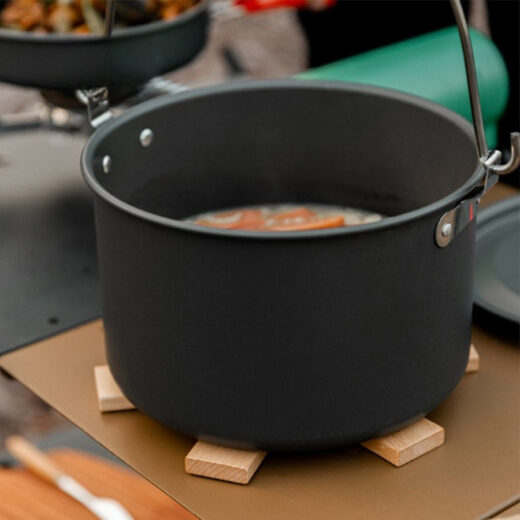 Tatakan Kayu Mangkuk MOUNTAINHIKER Tahan Suhu Tinggi Anti-scald Pot Camping Alas Gelas Panas Mounthiker - Image 3