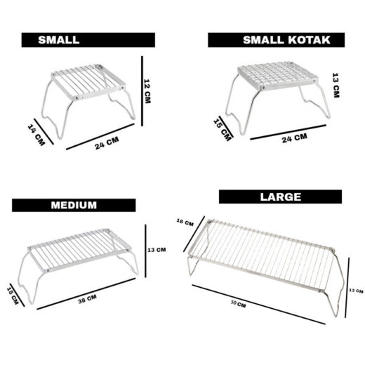 Rak Braket Kompor Panggangan ISE MOUNT Portable Stainless Steel Outdoor Camping - Image 3