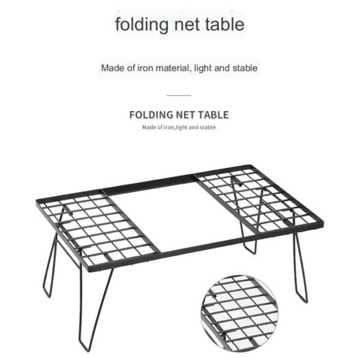 Meja Lipat IGT ISE MOUNT Camping Shelf Portable Camping Outdoor Mesh Drain Rack - Image 3