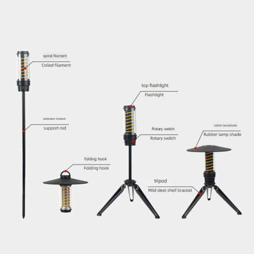 Lampu Tenda Camping Portable Flashlight Hanging Tent Lampu Kemah Outdoor Hiking Mendaki - Image 4