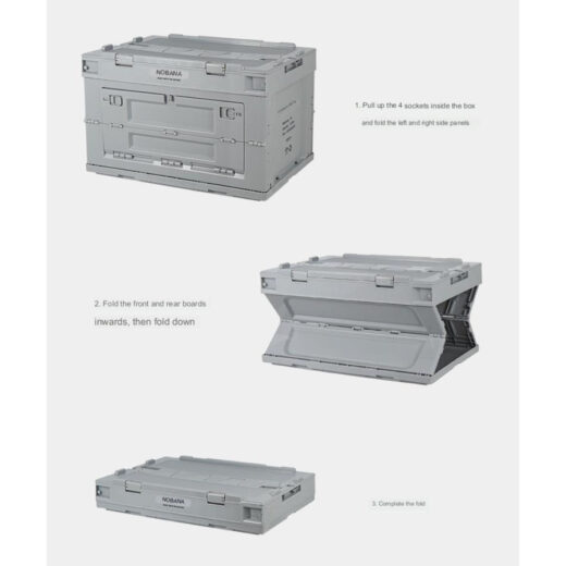 Kotak Penyimpanan Lipat NOBANA 50L Storage Box Outdoor Camping Box Meja Box Piknik - Image 4