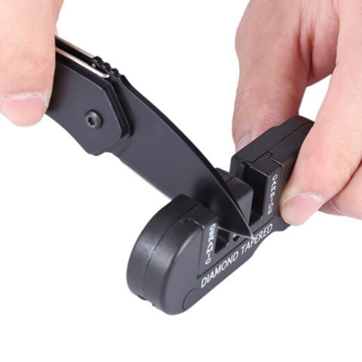 Pengasah Pisau Lipat Saku ISE MOUNT Knife Sharpener Camping Outdoor Hiking Mendaki - Image 4