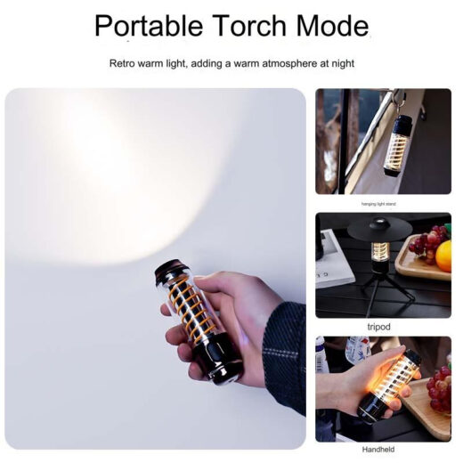 Lampu Camping YQ-8030 USB Waterproof Tent Lampu Tenda Spiral Hiking Outdoor Mendaki - Image 5