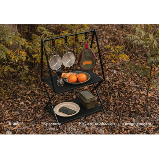 MOUNTAINHIKER Rak Susun Lipat Aluminium SZK531 Portable Rak Gantungan Multifungsi Mounthiker Camping Kemah - Image 6
