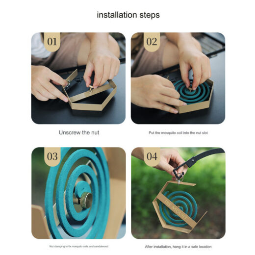 Rak Obat Nyamuk ISE MOUNT Mosquito Coil Holder Tempat Nyamuk Bakar Camping Portable Outdoor Hiking Mendaki - Image 2