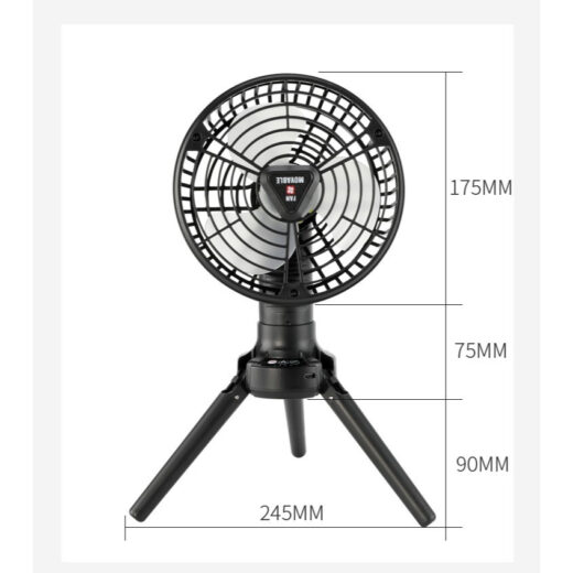 Kipas Angin With LED Camping Rechargeable Lamp Portable Outdoor - Image 3
