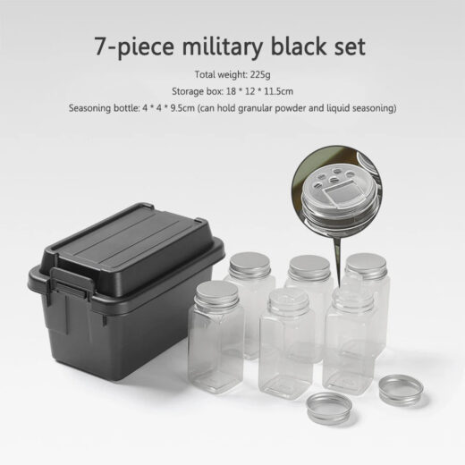 Kotak Penyimpanan Bumbu 1.1 L ISE MOUNT Multifungsi Spice Box Mini Outdoor Hiking Mendaki - Image 3