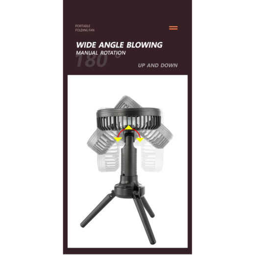 Kipas Angin With LED Camping Rechargeable Lamp Portable Outdoor - Image 4