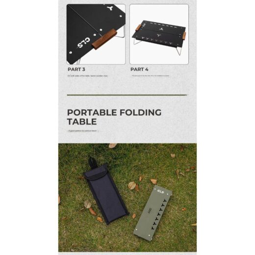 CLS Meja Lipat Mini Portable Aluminium Alloy Meja Camping Hiking Outdoor - Image 5
